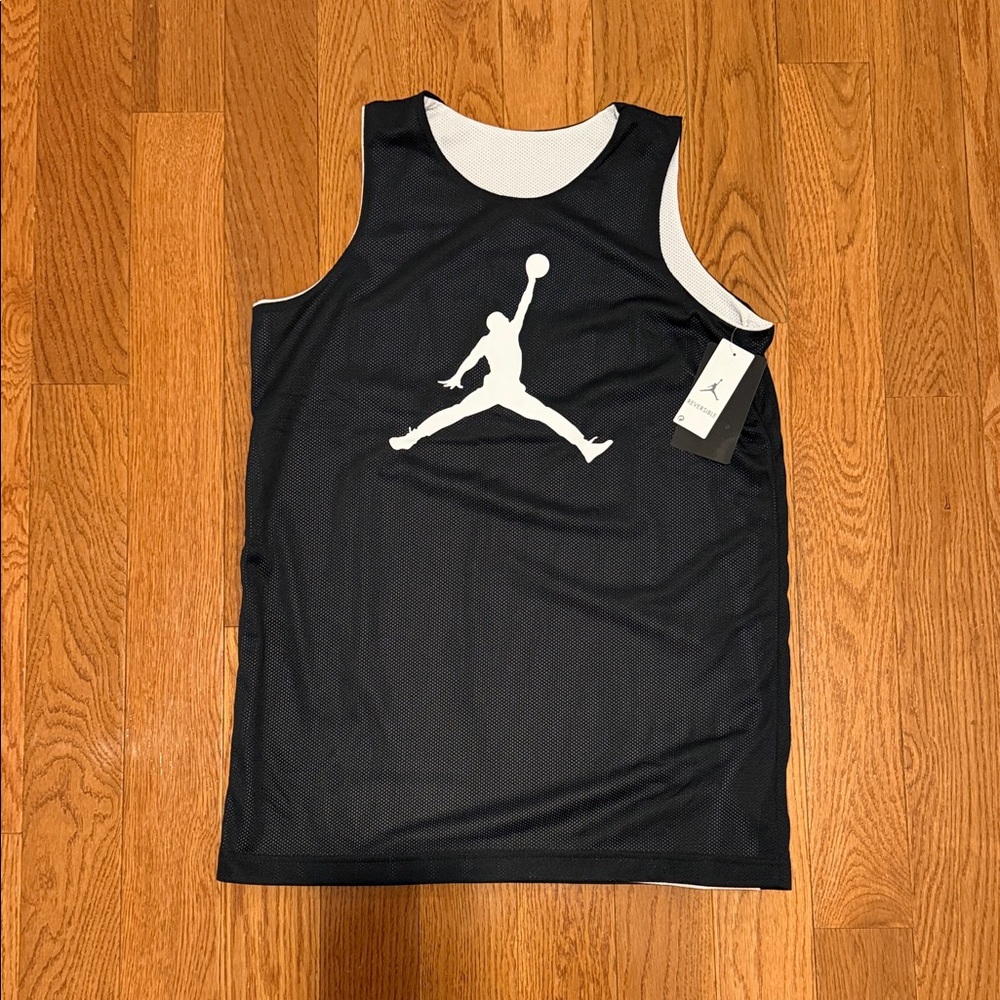 Jordan Black and White Logo Reversible Jersey